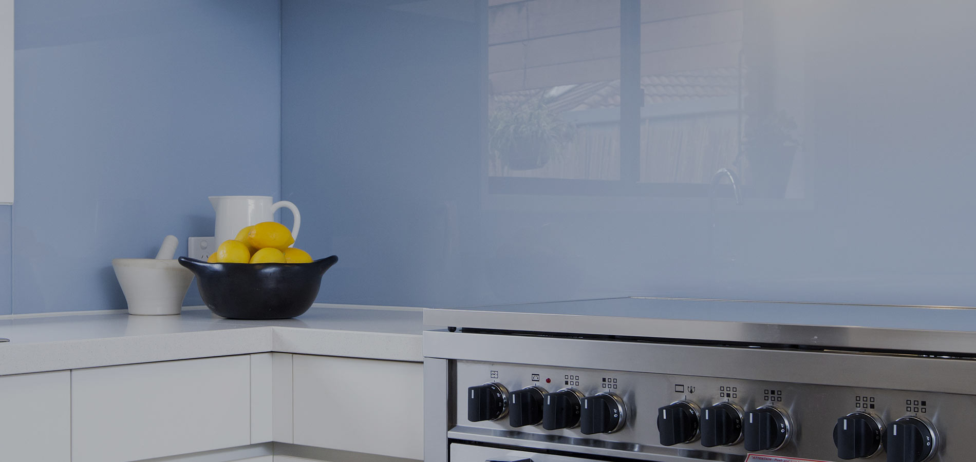 Blue Kitchen Splashback Background